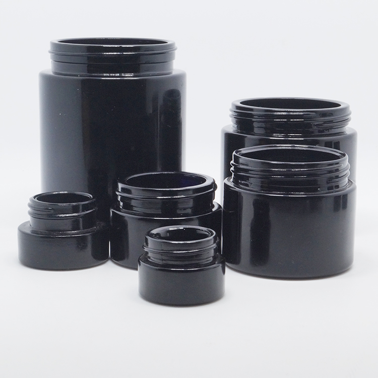 5ml 15ml 30ml 50ml 100ml 150ml 200ml 250ml uv glass jar glass jar glass bottle with plastic lid metal lid