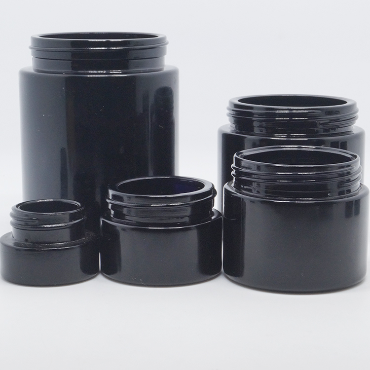 5ml 15ml 30ml 50ml 100ml 150ml 200ml 250ml uv glass jar glass jar glass bottle with plastic lid metal lid