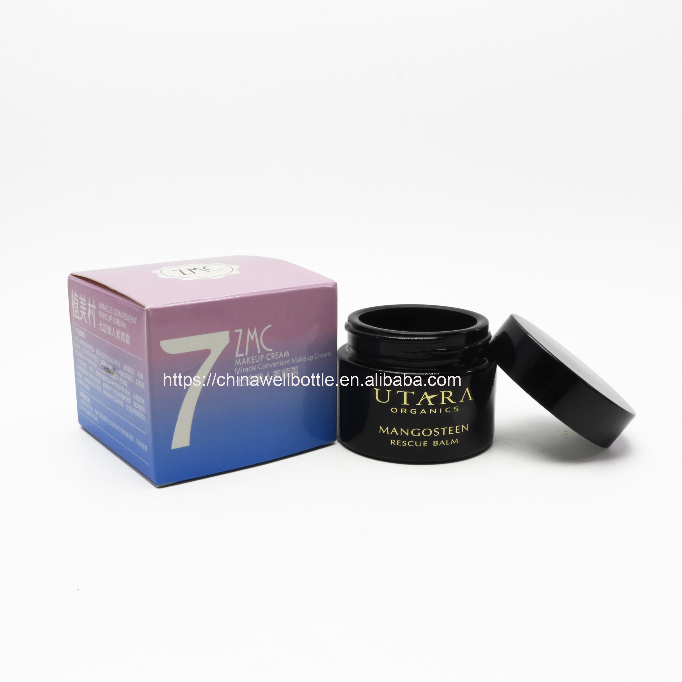 5ml 15ml 30ml 50ml 100ml 200ml 250ml 500ml black uv glass cosmetic violet protection glass jar with arc Bakelite lid V109E