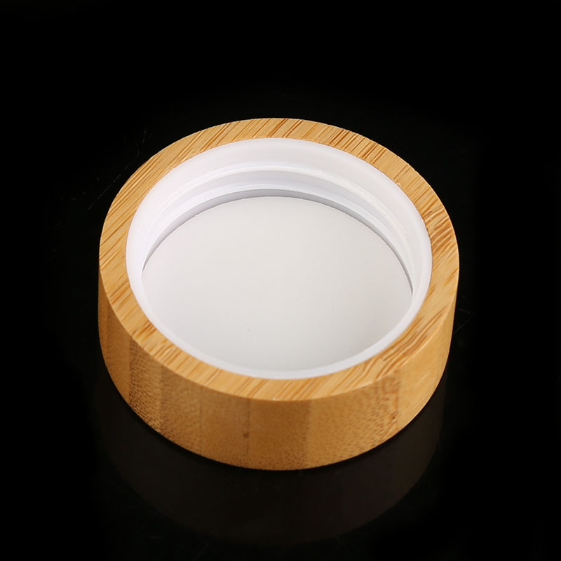 5ml 15ml 30ml 50ml 100ml 200ml Clear Frosted Skin Cream Jar Glass Bamboo Lid Cosmetic Cream Jar