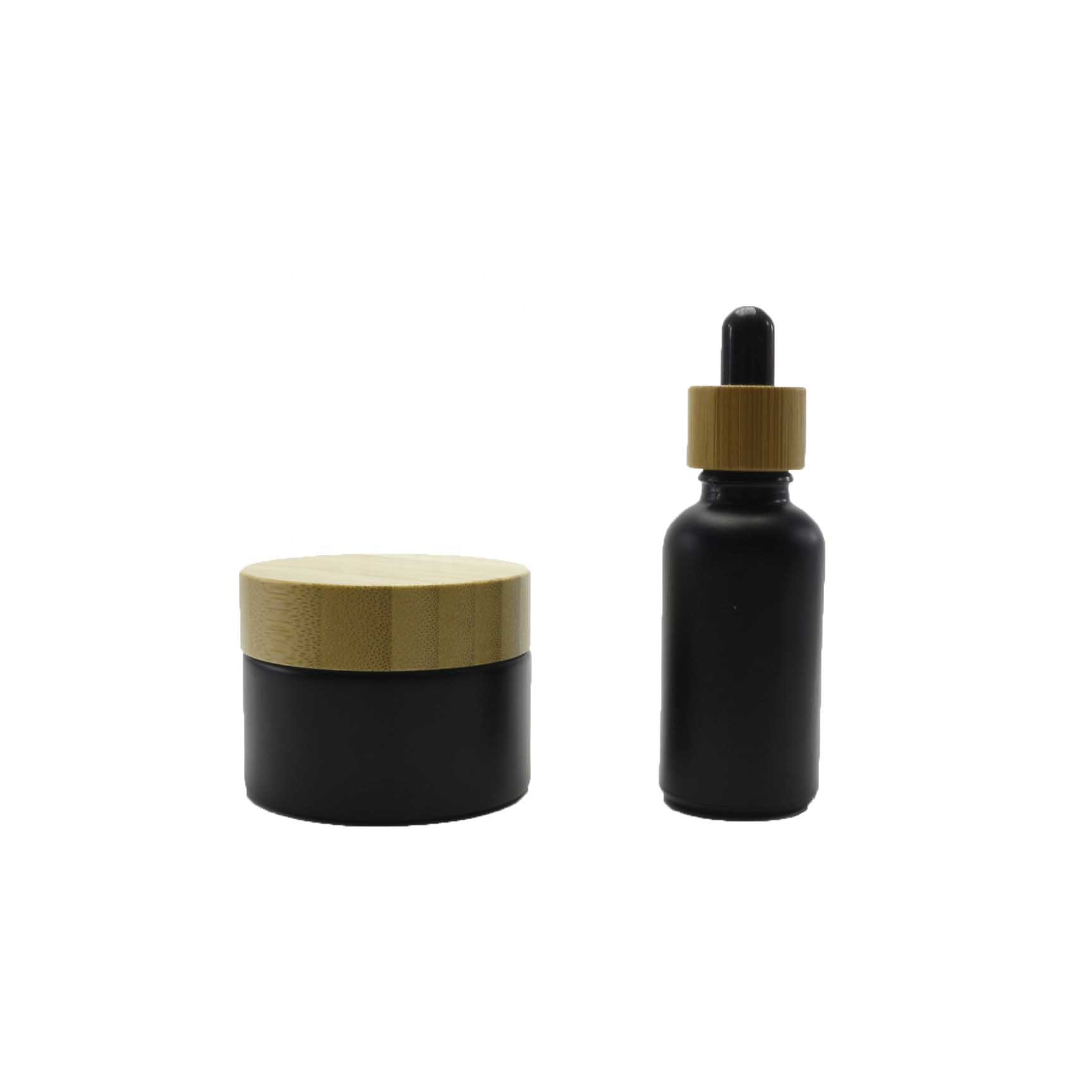 5ml 15ml 30ml 50ml 100ml glass container with bamboo lid for glass jar BJ-02Q