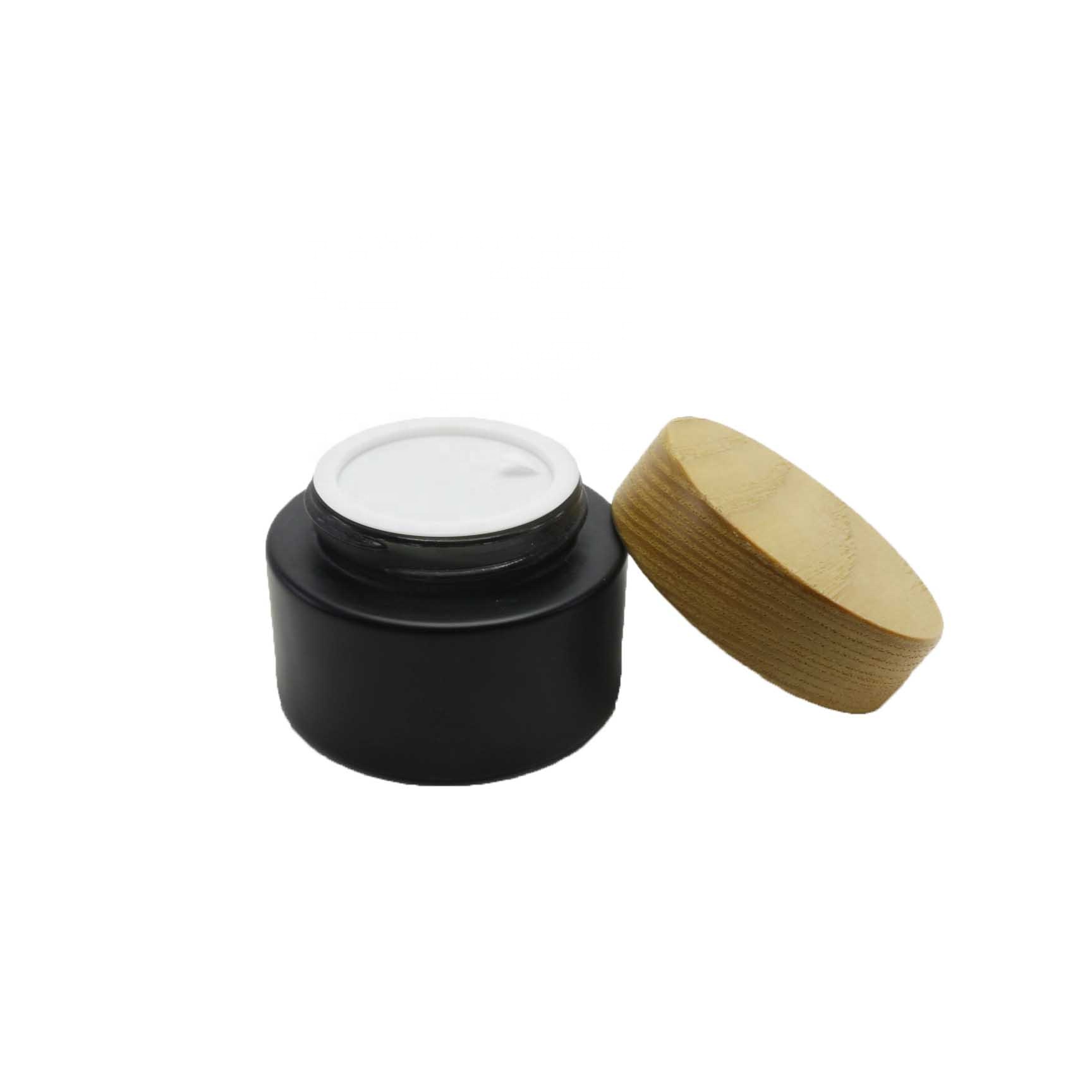 5ml 15ml 30ml 50ml 100ml glass container with bamboo lid for glass jar BJ-02Q