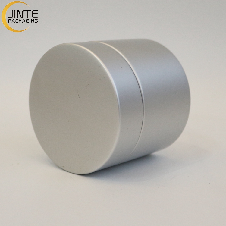 5ml 15ml 30ml 50ml Cosmetic Aluminum Container Matte Sliver Jar With PP Jar Inside For Cream