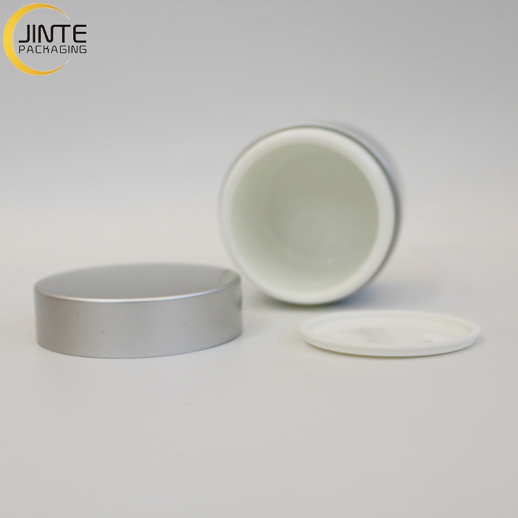 5ml 15ml 30ml 50ml Cosmetic Aluminum Container Matte Sliver Jar With PP Jar Inside For Cream