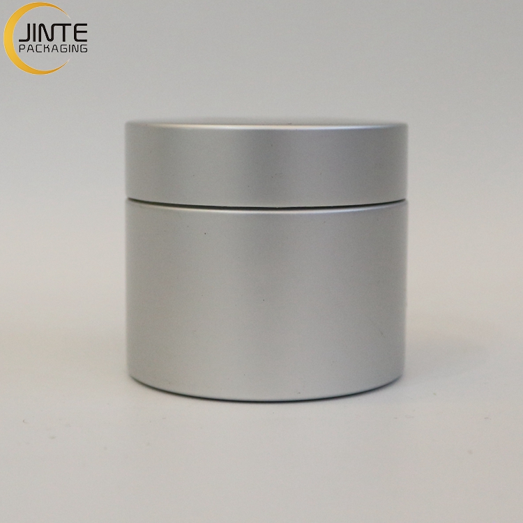 5ml 15ml 30ml 50ml Cosmetic Aluminum Container Matte Sliver Jar With PP Jar Inside For Cream