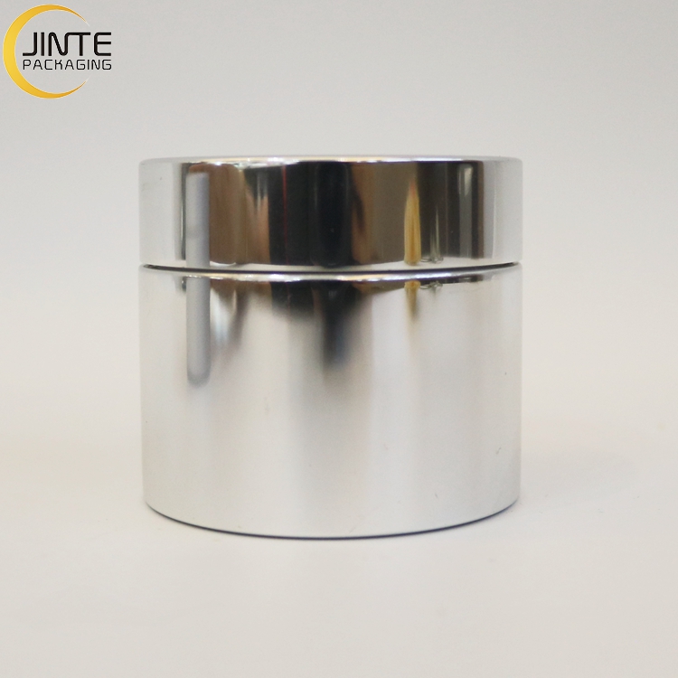 5ml 15ml 30ml 50ml Cosmetic Aluminum Container Matte Sliver Jar With PP Jar Inside For Cream