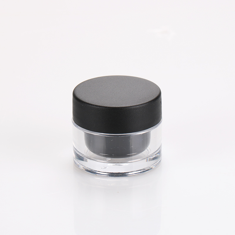 5ml 15ml 30ml 50ml black color gel acrylic cream container wholesale plastic cosmetic pot