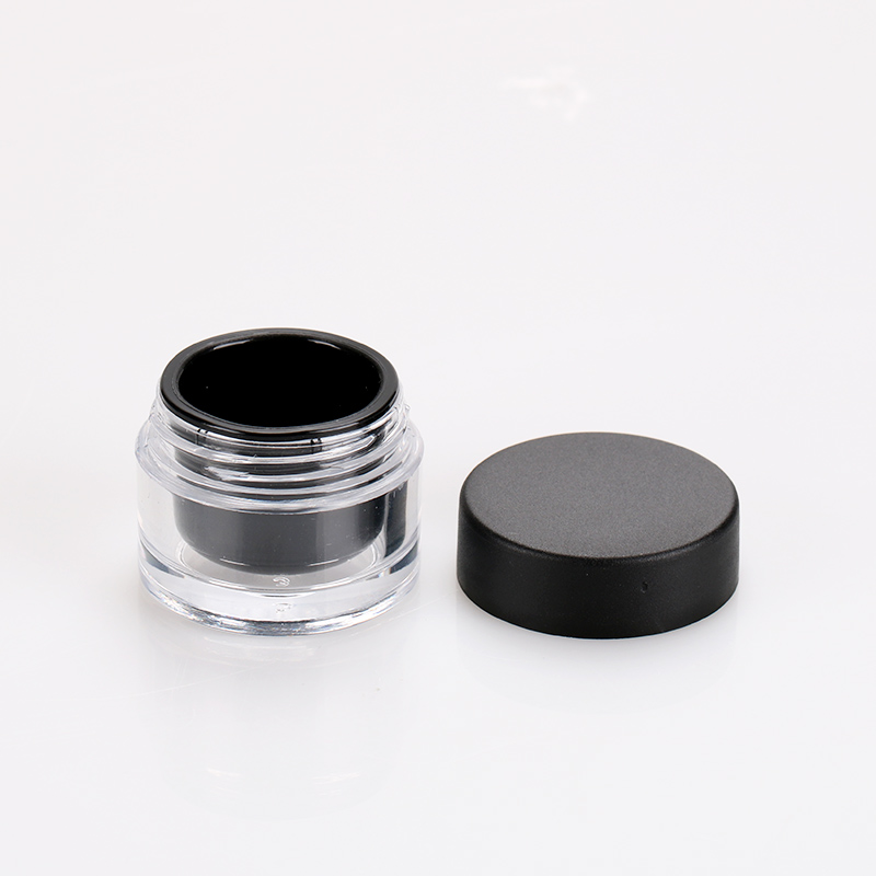5ml 15ml 30ml 50ml black color gel acrylic cream container wholesale plastic cosmetic pot