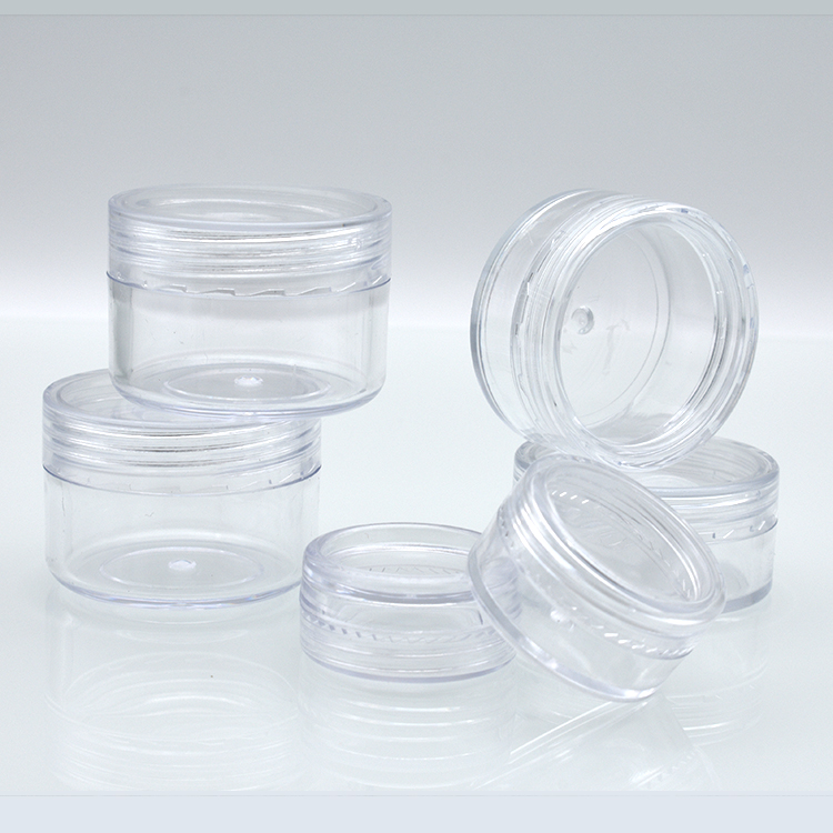 5ml 2.5ml 30ml 20ml 25ml 3ml 15ml 10g 2g 2.5g 3g 5g 10g 2ml cream jar 20 ml PS plastic clear cosmetic container cosmetic jar 5g