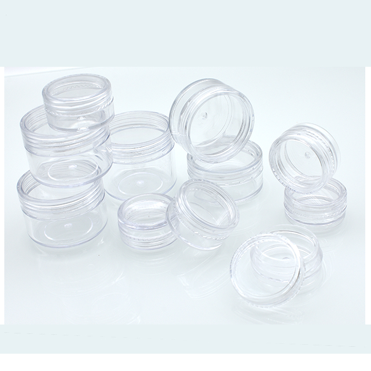 5ml 2.5ml 30ml 20ml 25ml 3ml 15ml 10g 2g 2.5g 3g 5g 10g 2ml cream jar 20 ml PS plastic clear cosmetic container cosmetic jar 5g