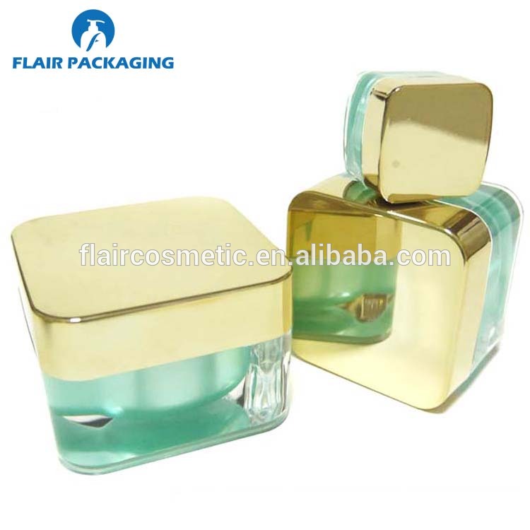 5ml 30ml 50ml Luxury empty cosmetic acrylic square jar