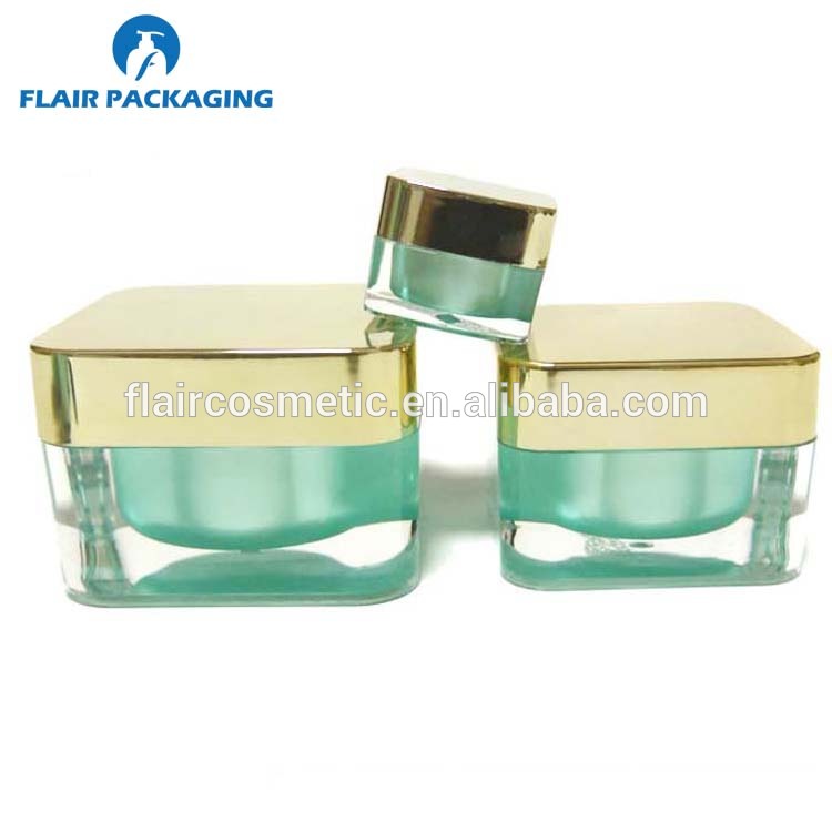 5ml 30ml 50ml Luxury empty cosmetic acrylic square jar