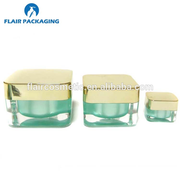 5ml 30ml 50ml Luxury empty cosmetic acrylic square jar