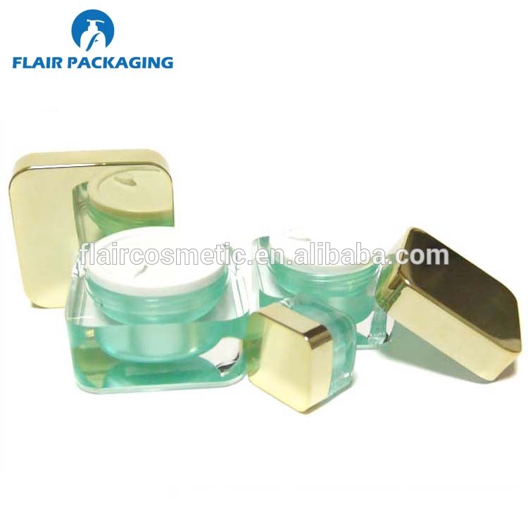 5ml 30ml 50ml Luxury empty cosmetic acrylic square jar