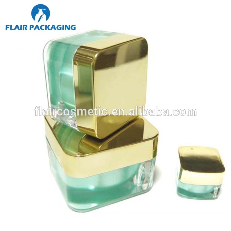 5ml 30ml 50ml Luxury empty cosmetic acrylic square jar
