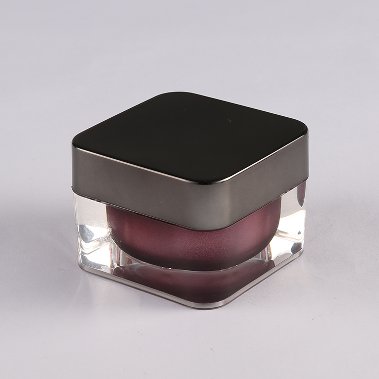 5ml 30ml 50ml red wine luxury cosmetic container acrylic square cream jar 1 oz jar
