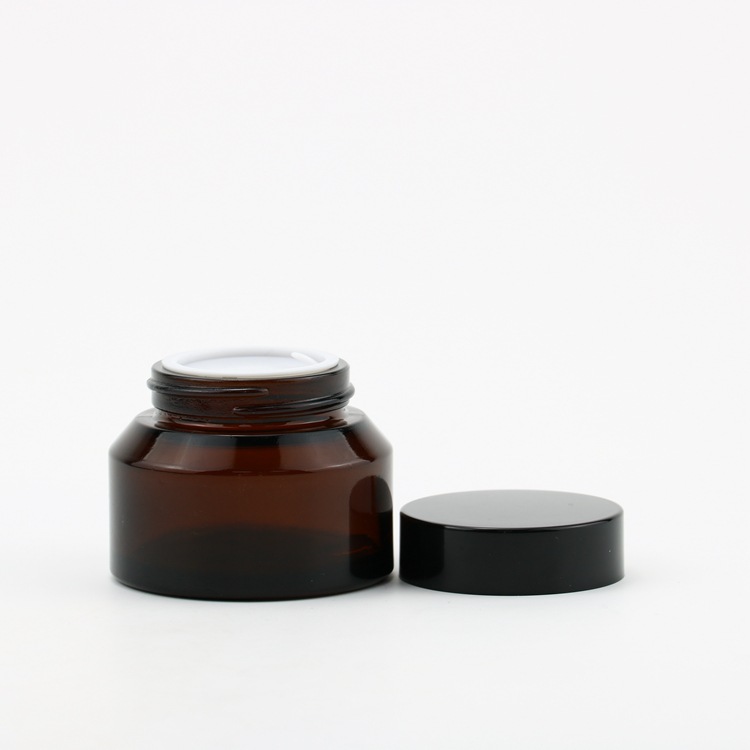 5ml 5g 10ml 15ml 20ml 30ml 50ml small clear white amber round glass cream jar