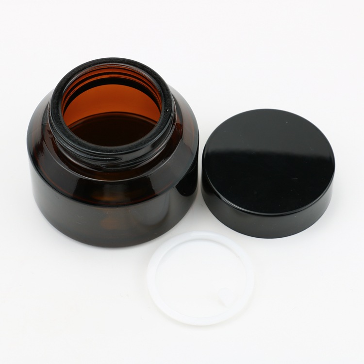 5ml 5g 10ml 15ml 20ml 30ml 50ml small clear white amber round glass cream jar