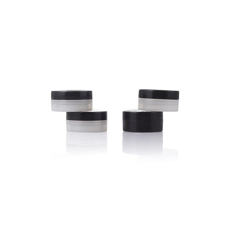 5ml 5g Black Sample Container Plastic Liner Dual Chamber Cosmetic Jar