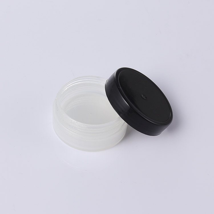 5ml 5g Black Sample Container Plastic Liner Dual Chamber Cosmetic Jar
