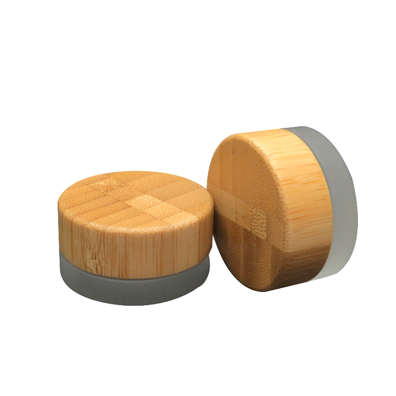 5ml 5g Small Face Cream Frosted Glass Bamboo Cosmetic Jar Suppliers