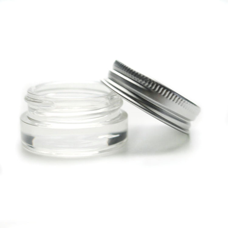 5ml 5g Small Glass Cosmetic Sample Craft Container Jar Pot Aluminium Lid