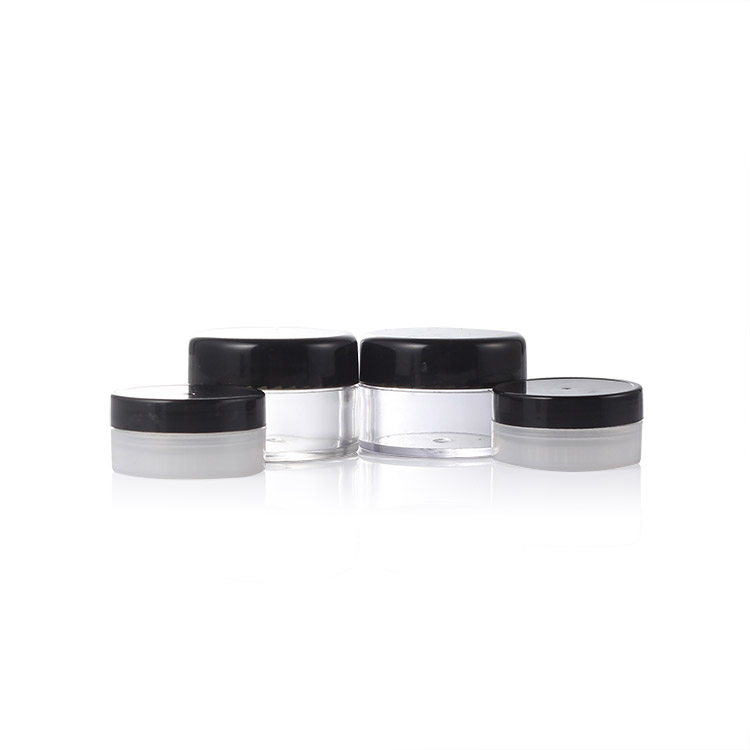 5ml 5g empty eco friendly black PP double wall cosmetic jar cream container
