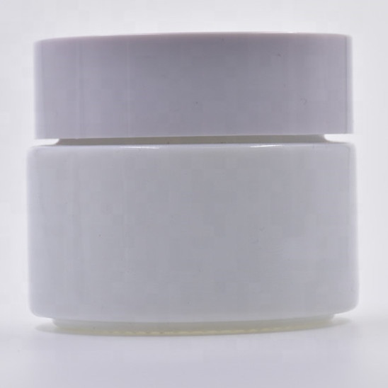 5ml 5g white screw cap eye cream jar cosmetic container sample testing glass bottle empty makeup jars with white black lid