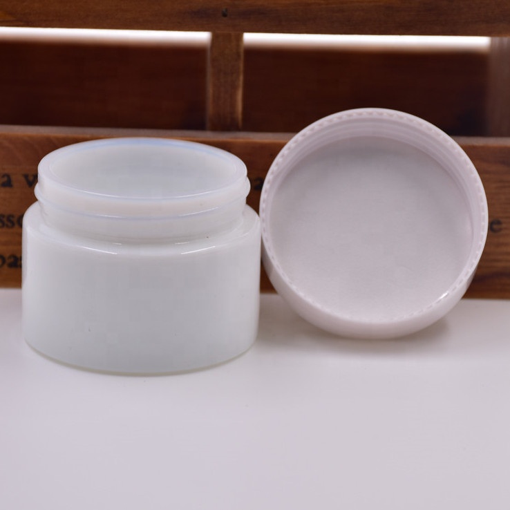 5ml 5g white screw cap eye cream jar cosmetic container sample testing glass bottle empty makeup jars with white black lid