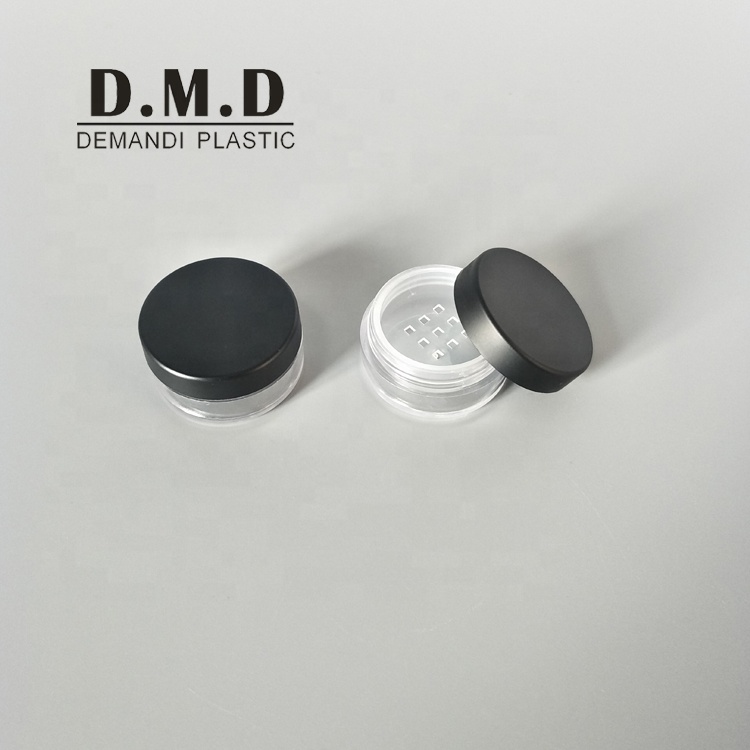 5ml 5gram 10gram 10ml round empty mineral matte black powder jar