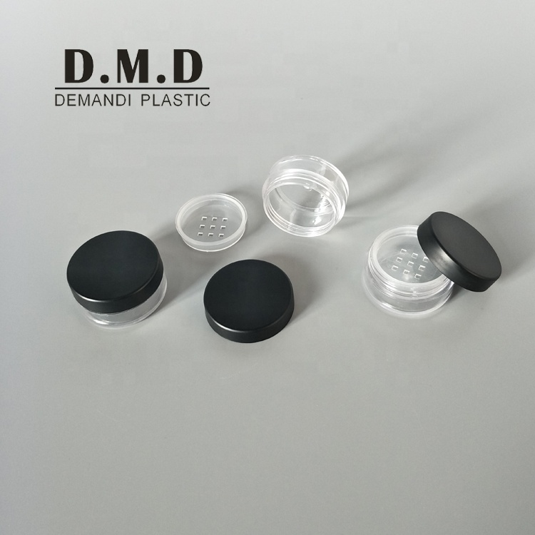 5ml 5gram 10gram 10ml round empty mineral matte black powder jar