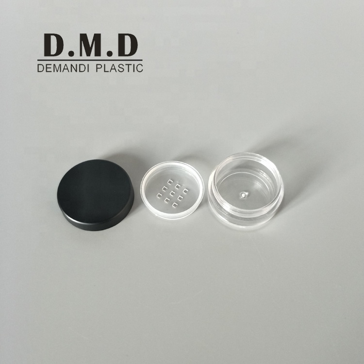 5ml 5gram 10gram 10ml round empty mineral matte black powder jar