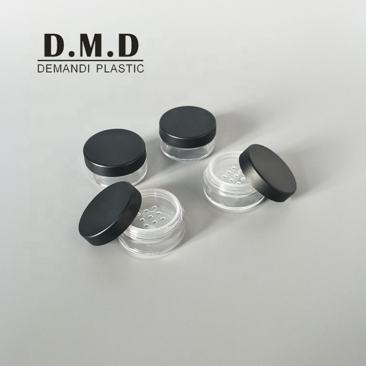 5ml 5gram 10gram 10ml round empty mineral matte black powder jar