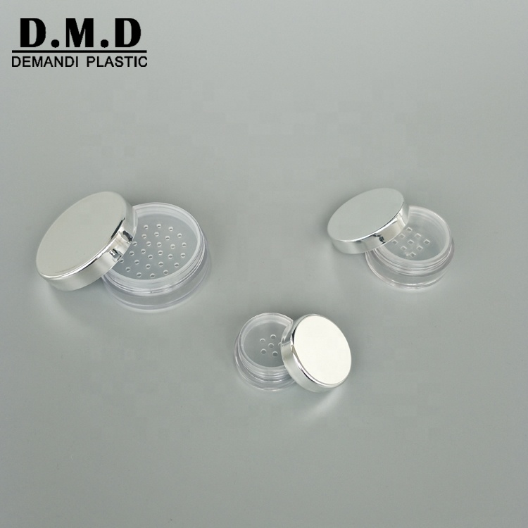 5ml 5grams 10grams 10ml black white square round powder sifter jar