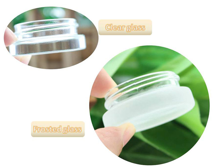 5ml 6ml 7ml Wax Oil Concentrate Container Glass Dab Jar for 1 Gram with Silver Lid