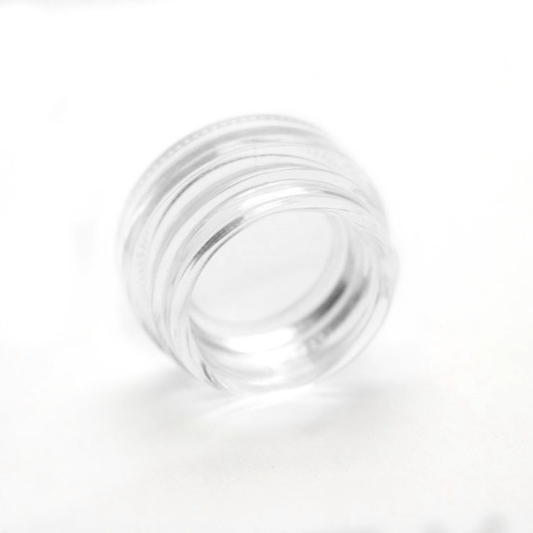 5ml 7-Milliliter Glass Lip Balm Scrub Jars (24-Pack).25-Ounce Thick-Walled Containers (Clear with Black Metal Lids)