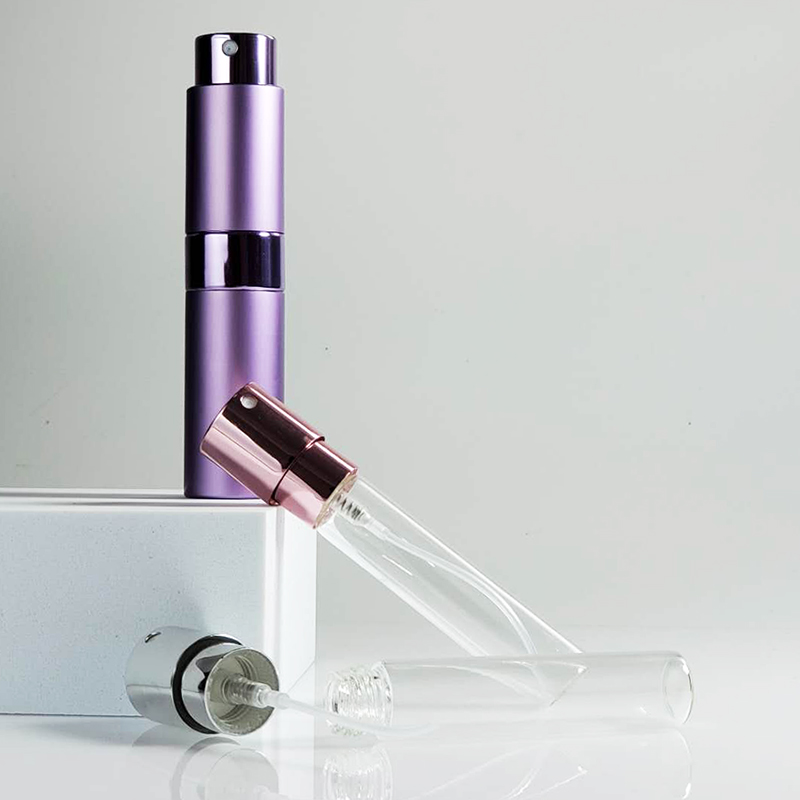 5ml 7ml 10ml 15ml 20ml Mini Aluminum Refillable Perfume Atomizer Glass Bottle With Pump