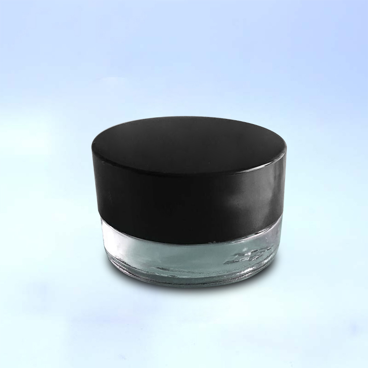5ml 7ml 10ml Cosmetic Cream Empty Glass Jars With Black Lids