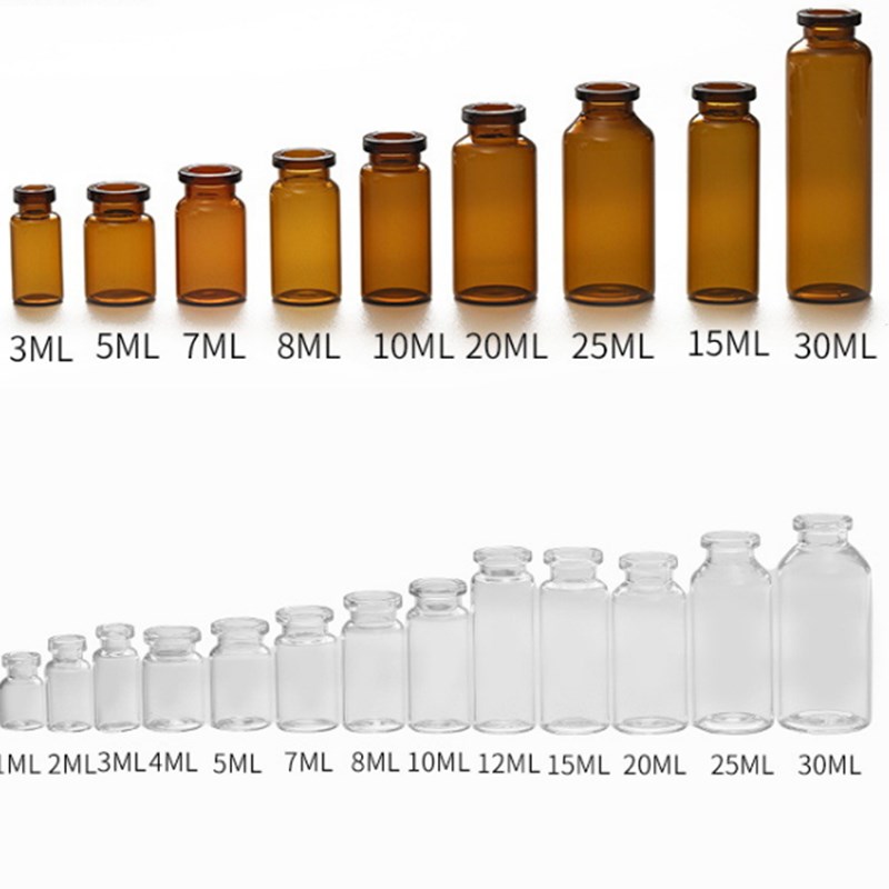 5ml 7ml 10ml Moulded glass vial for Antibiotics pharmaceutical glass bottle vaccine/injection use clear vial glass bottle