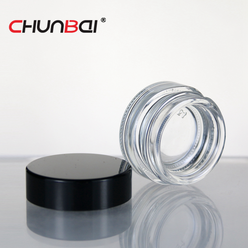 5ml 7ml 10ml clear CBD balm glass jars with screw cap