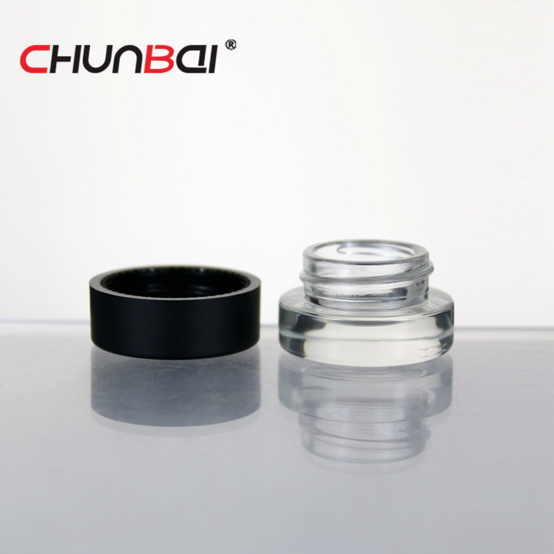 5ml 7ml 10ml clear CBD balm glass jars with screw cap