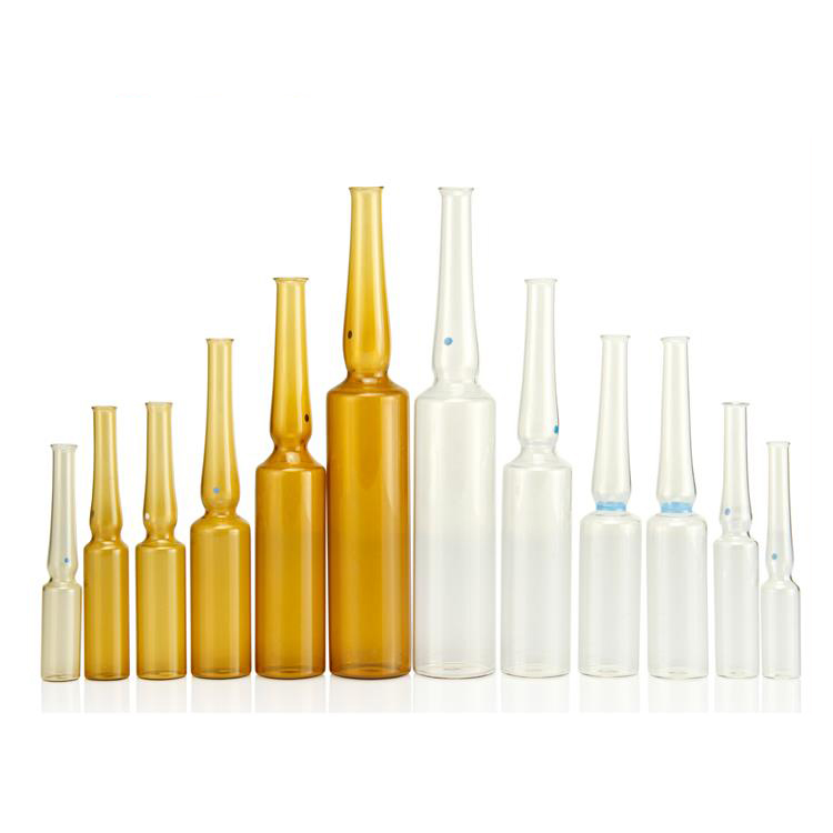 5ml 7ml 8ml 10ml 12ml 15ml empty amber cosmetic injection ampoule serum medical eye glass vial bottle