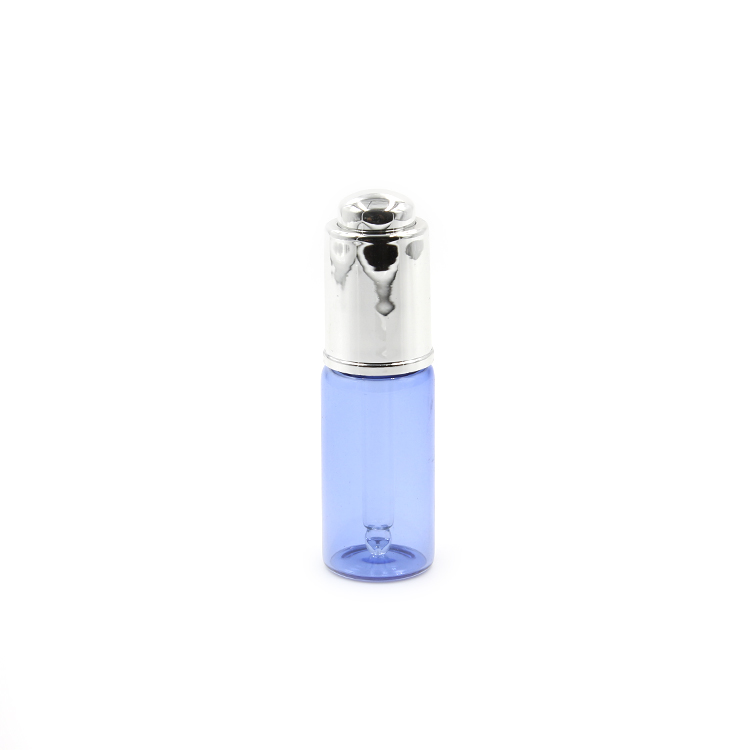 5ml 7ml 8ml 10ml 12ml 15ml mini skin care blue painting  essential oil  glass vial with plastic press dropper perfume sample bot