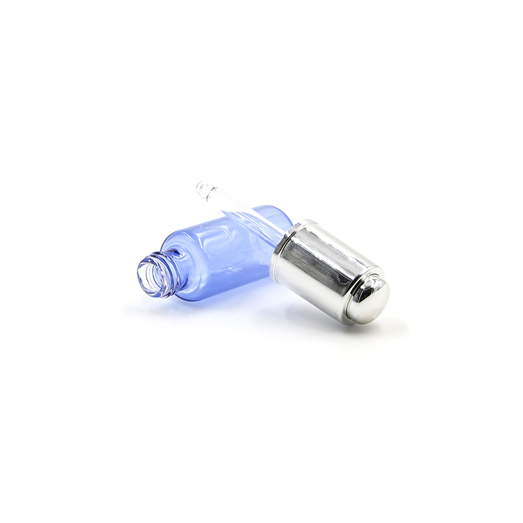 5ml 7ml 8ml 10ml 12ml 15ml mini skin care blue painting essential oil glass vial with plastic press dropper perfume sample bot