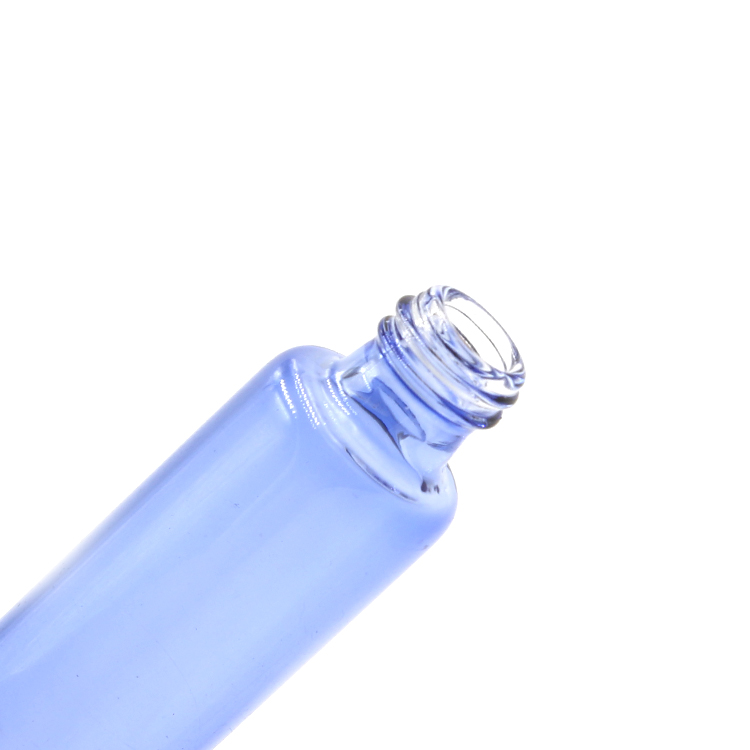 5ml 7ml 8ml 10ml 12ml 15ml mini skin care blue painting essential oil glass vial with plastic press dropper perfume sample bot