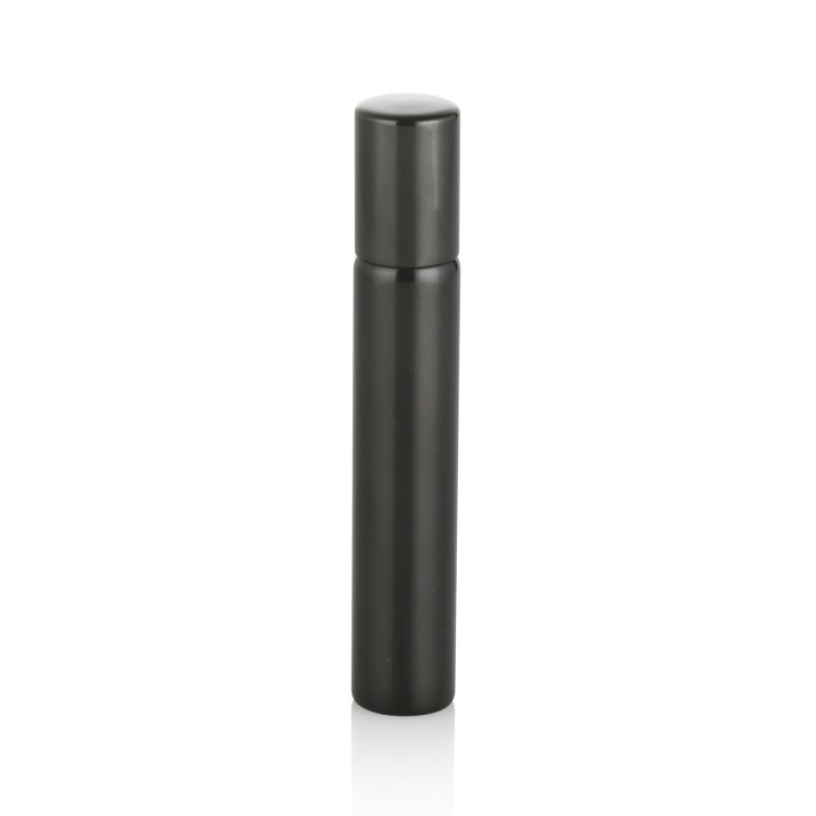 5ml 7ml 8ml 10ml wholesale chic matte black tube glass essential oil bottle with roller