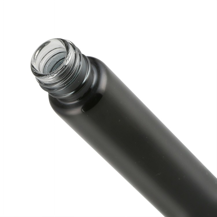 5ml 7ml 8ml 10ml wholesale chic matte black tube glass essential oil bottle with roller