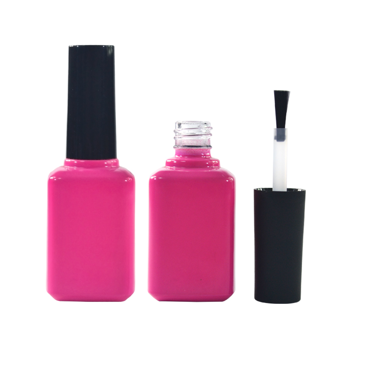 5ml 7ml 8ml 9ml 10ml 11ml 13ml 14ml 15ml Empty fancy 10ml 15ml custom uv gel square glass nail polish bottle with cap and brush