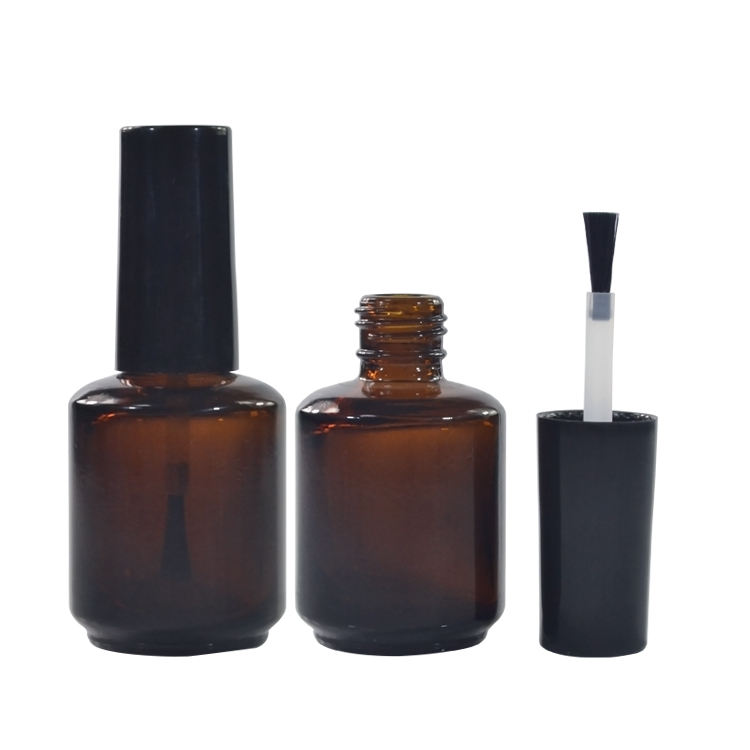 5ml 7ml 8ml 9ml 10ml 11ml 13ml 14ml 15ml Empty fancy custom uv gel round glass nail polish bottle with cap and brush