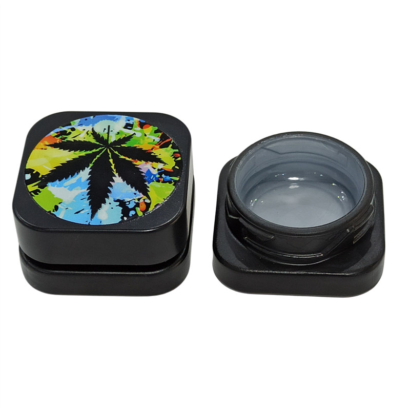 5ml 7ml 9ml 5g 7g 9g square Glass clear CBD Isolate jar,CBD Isolate bottle with child proof screw lid